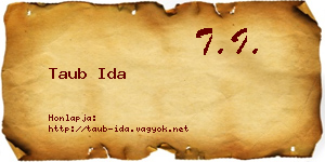 Taub Ida névjegykártya